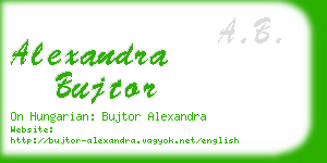 alexandra bujtor business card